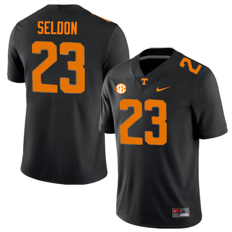 Cameron Seldon Tennessee Jersey,Tennessee Volunteers #23 Cameron Seldon College Jersey-Black